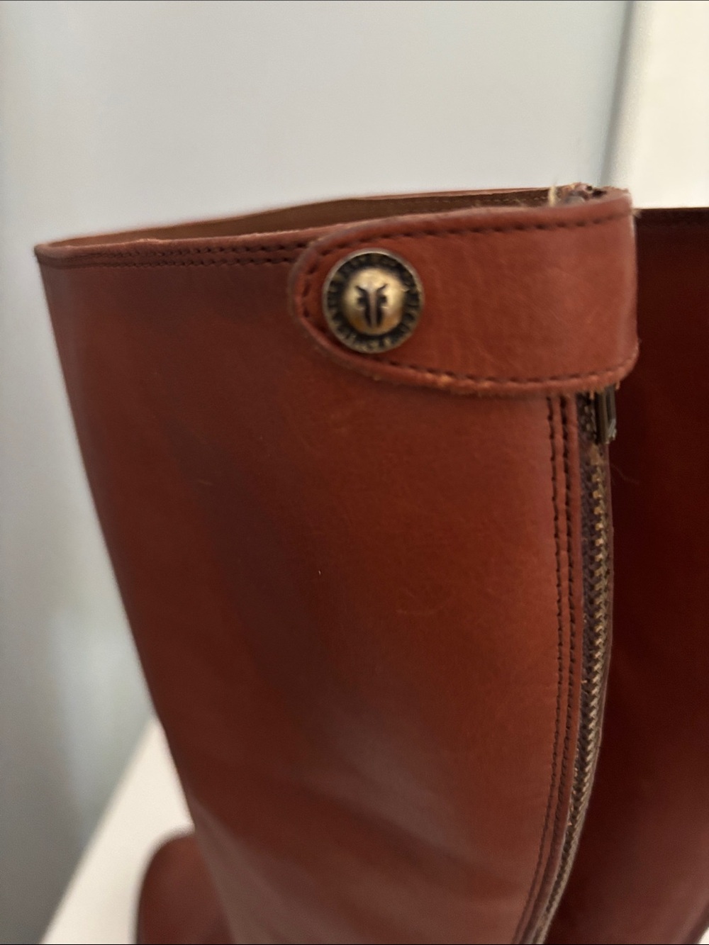 Frye Tall Smooth Leather Riding Boots - Brown - Picture 4 of 12